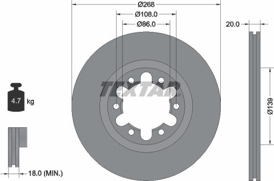 Textar 92235900 - Kočioni disk www.molydon.hr