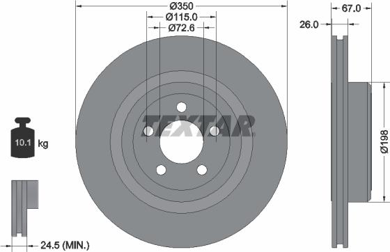 Textar 92235503 - Kočioni disk www.molydon.hr