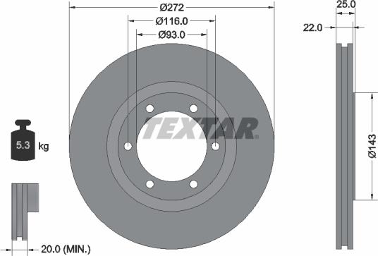 Textar 92235800 - Kočioni disk www.molydon.hr