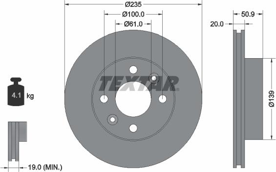 Textar 92236100 - Kočioni disk www.molydon.hr