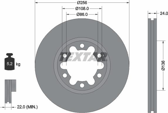 Textar 92236300 - Kočioni disk www.molydon.hr