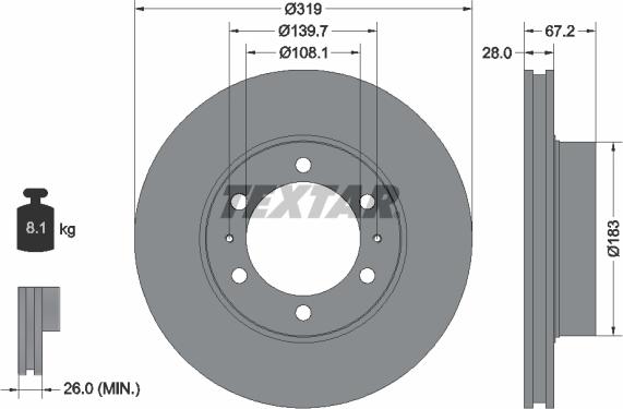 Textar 92230400 - Kočioni disk www.molydon.hr