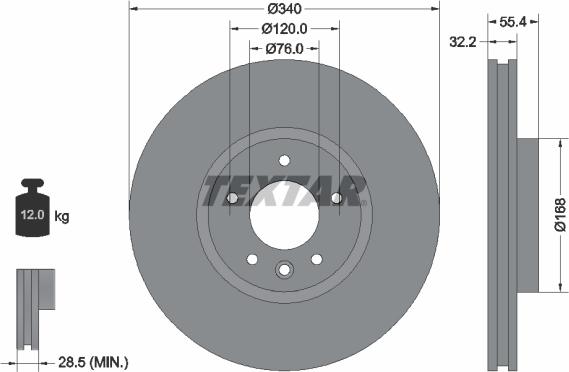 Textar 92230303 - Kočioni disk www.molydon.hr