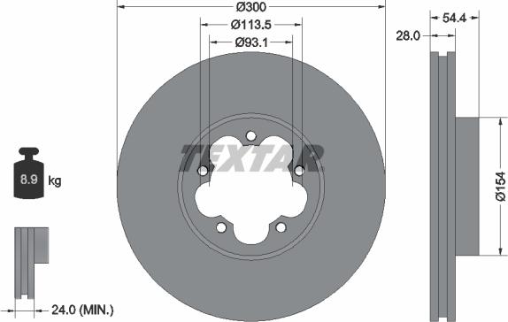 Textar 92231500 - Kočioni disk www.molydon.hr