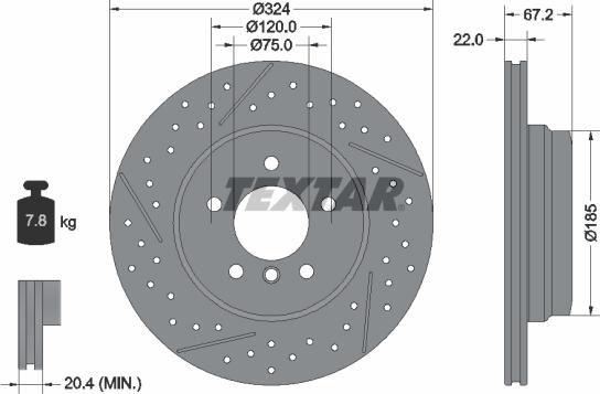 Textar 92231203 - Kočioni disk www.molydon.hr