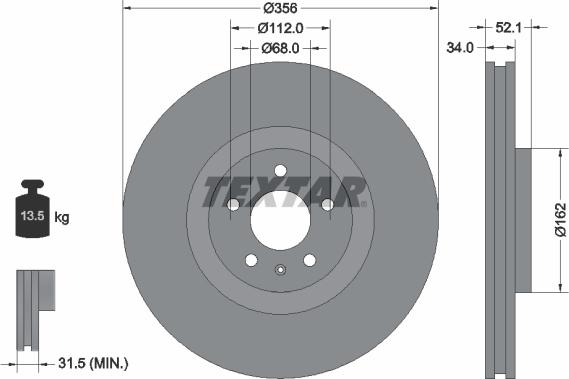 Textar 92238205 - Kočioni disk www.molydon.hr