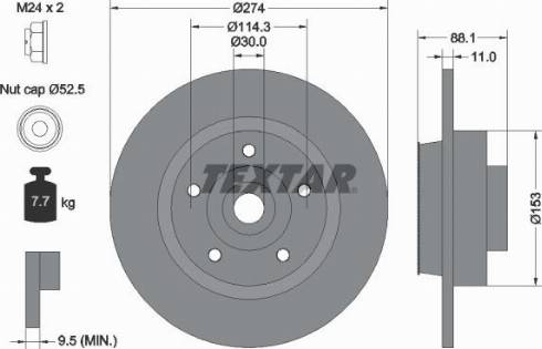 Textar 92232600 - Kočioni disk www.molydon.hr