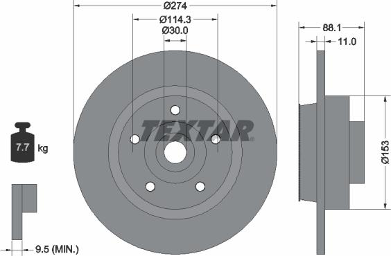 Textar 92232603 - Kočioni disk www.molydon.hr