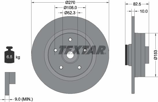 Textar 92237203 - Kočioni disk www.molydon.hr