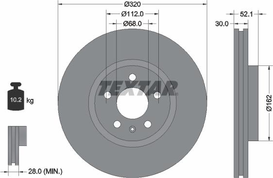 Textar 92229303 - Kočioni disk www.molydon.hr