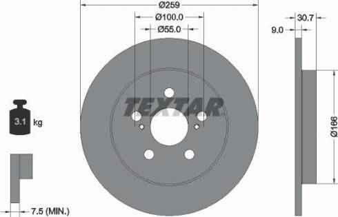 Textar 92224000 - Kočioni disk www.molydon.hr