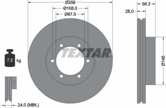 Textar 92226400 - Kočioni disk www.molydon.hr