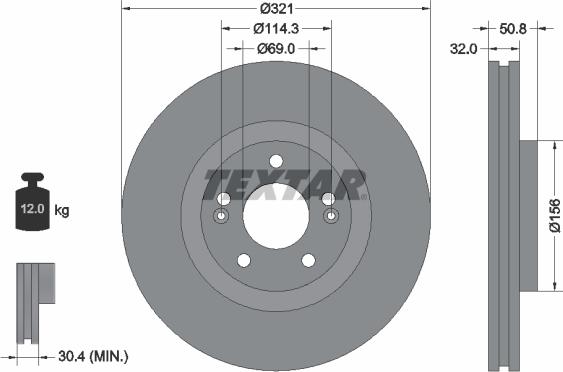 Textar 92221700 - Kočioni disk www.molydon.hr