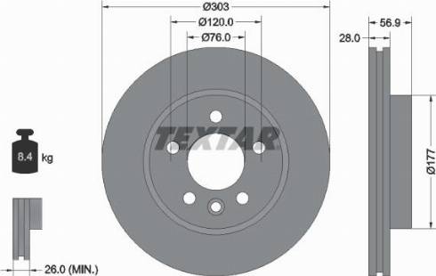 Textar 92228900 - Kočioni disk www.molydon.hr