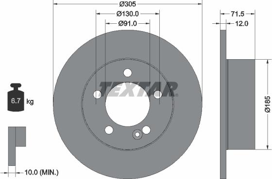 Textar 92228800 - Kočioni disk www.molydon.hr