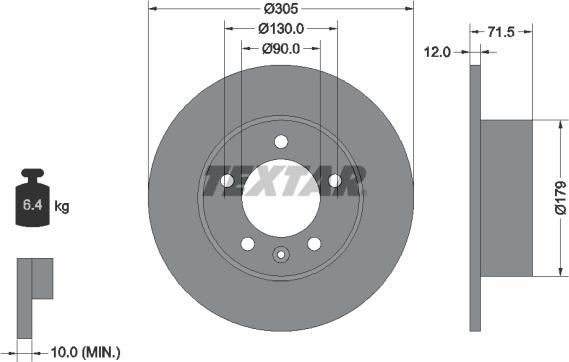 Textar 92228700 - Kočioni disk www.molydon.hr