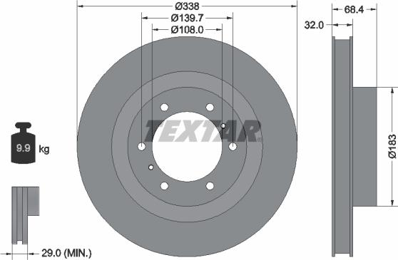 Textar 92223903 - Kočioni disk www.molydon.hr