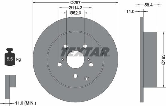 Textar 92222500 - Kočioni disk www.molydon.hr