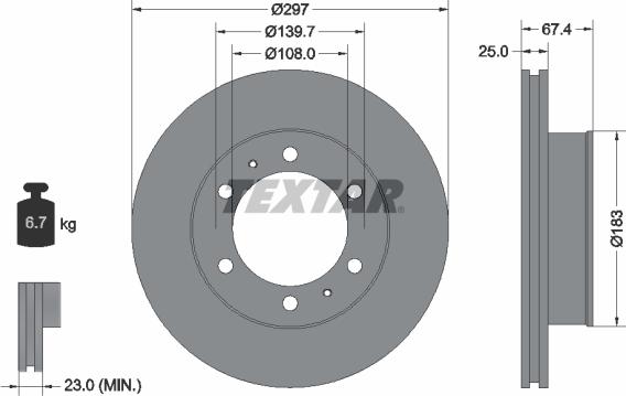 Textar 92222600 - Kočioni disk www.molydon.hr