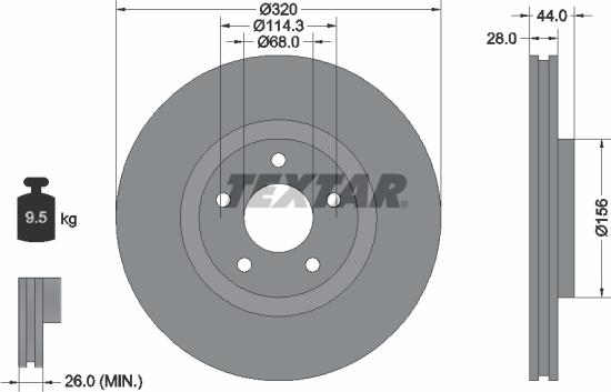 Textar 92222000 - Kočioni disk www.molydon.hr