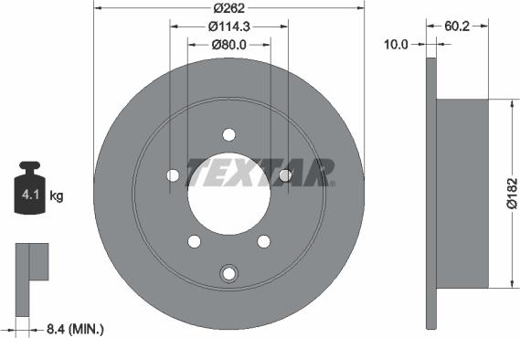 Textar 92227400 - Kočioni disk www.molydon.hr