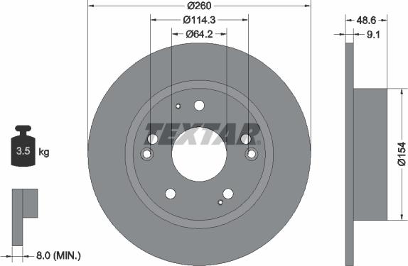 Textar 92227603 - Kočioni disk www.molydon.hr