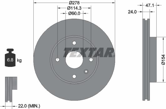 Textar 92227300 - Kočioni disk www.molydon.hr