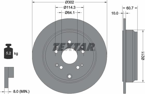 Textar 92227203 - Kočioni disk www.molydon.hr