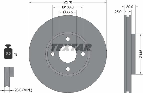 Textar 92279003 - Kočioni disk www.molydon.hr