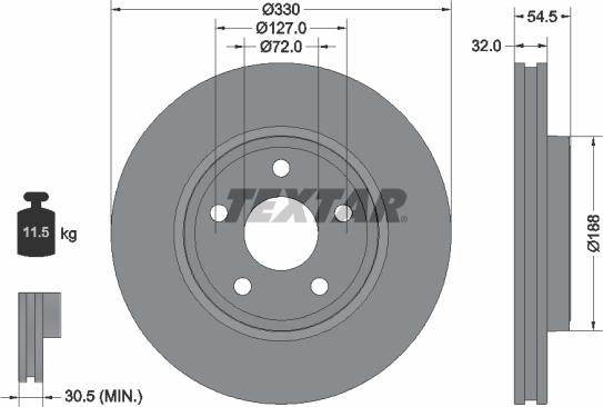 Textar 92274803 - Kočioni disk www.molydon.hr