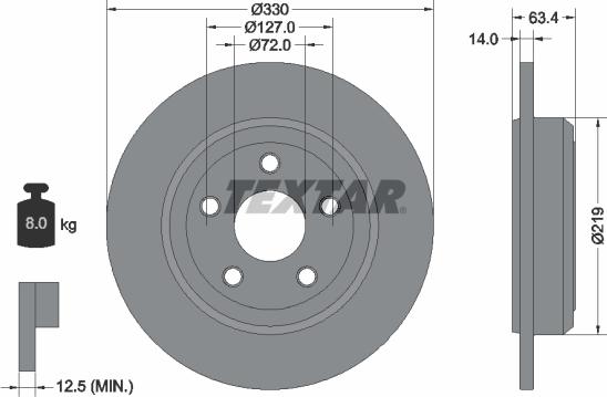 Textar 92274703 - Kočioni disk www.molydon.hr