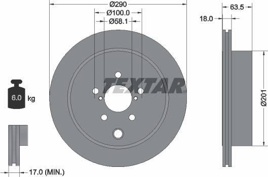 Textar 92270903 - Kočioni disk www.molydon.hr