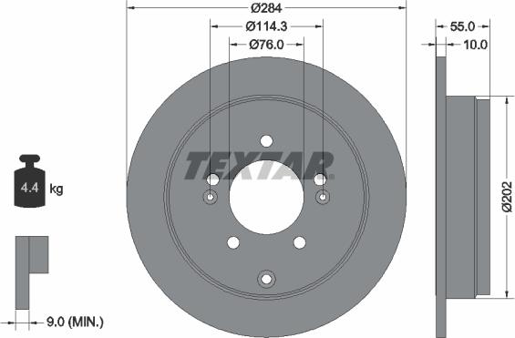 Textar 92271003 - Kočioni disk www.molydon.hr