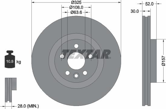 Textar 92278603 - Kočioni disk www.molydon.hr