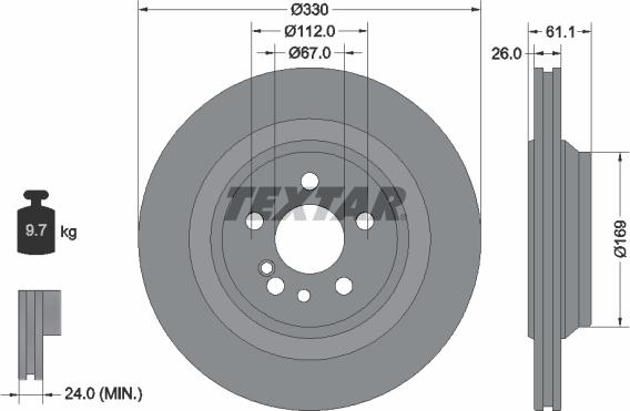 Textar 92278303 - Kočioni disk www.molydon.hr