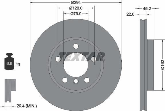 Textar 92277805 - Kočioni disk www.molydon.hr