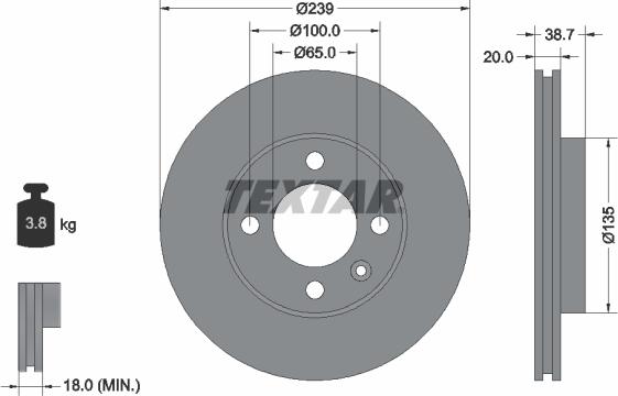 Textar 92012103 - Kočioni disk www.molydon.hr