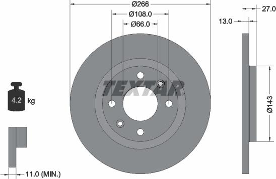 Textar 92089100 - Kočioni disk www.molydon.hr