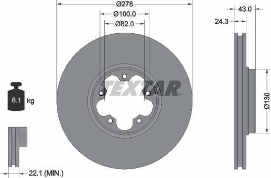 Textar 92110000 - Kočioni disk www.molydon.hr