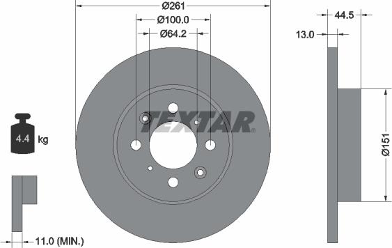 Textar 92090100 - Kočioni disk www.molydon.hr