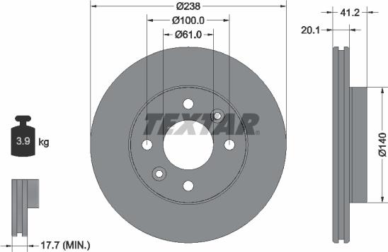 Textar 92036200 - Kočioni disk www.molydon.hr