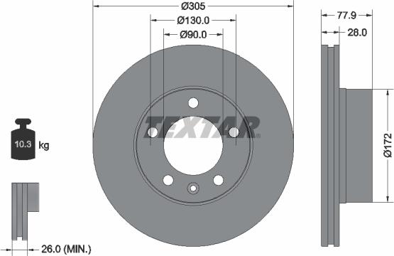 Textar 89007800 - Komplet kočnica, disk-kočnica www.molydon.hr