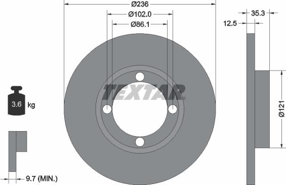 Textar 92100300 - Kočioni disk www.molydon.hr