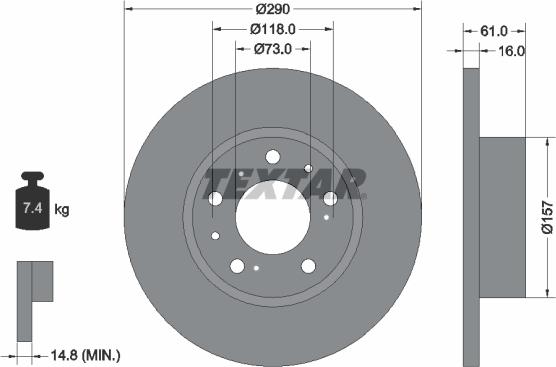 Textar 89010300 - Komplet kočnica, disk-kočnica www.molydon.hr