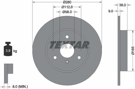 Textar 89013100 - Komplet kočnica, disk-kočnica www.molydon.hr