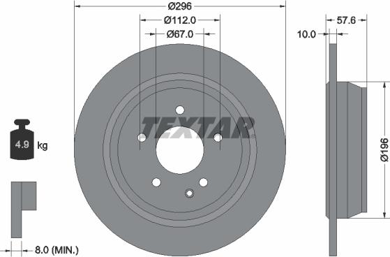 Textar 93123503 - Kočioni disk www.molydon.hr