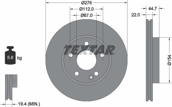 Textar 92131900 - Kočioni disk www.molydon.hr