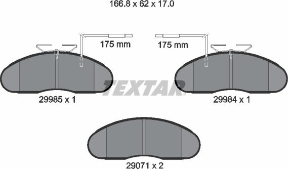 Textar 2998501 - Komplet Pločica, disk-kočnica www.molydon.hr