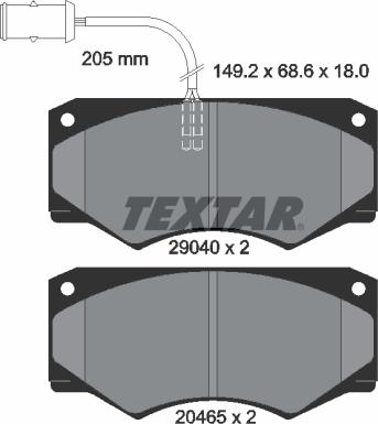 Textar 2904001 - Komplet Pločica, disk-kočnica www.molydon.hr