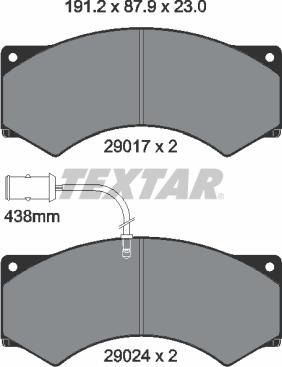 Textar 2901704 - Komplet Pločica, disk-kočnica www.molydon.hr